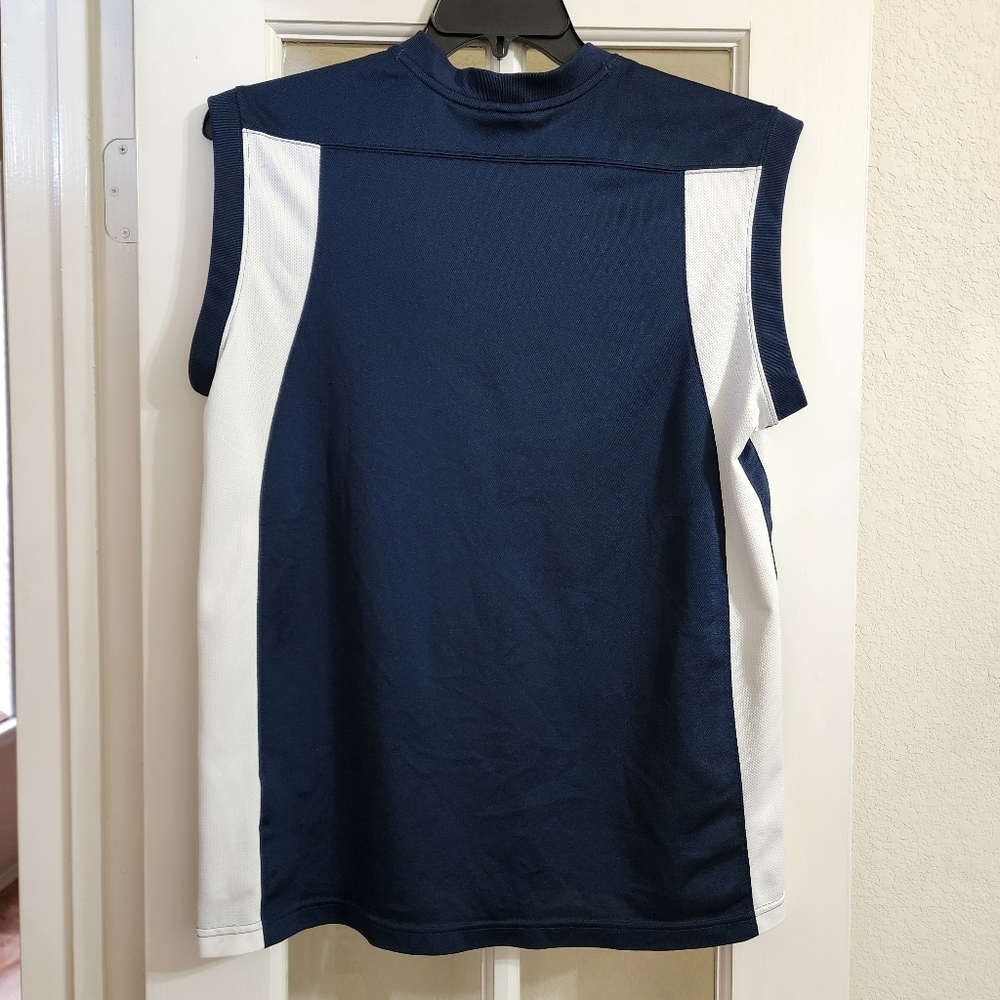 Nike Sleeveless Training Shirt Navy White Athletic Muscle Tank Size Large - Picture 3 of 13